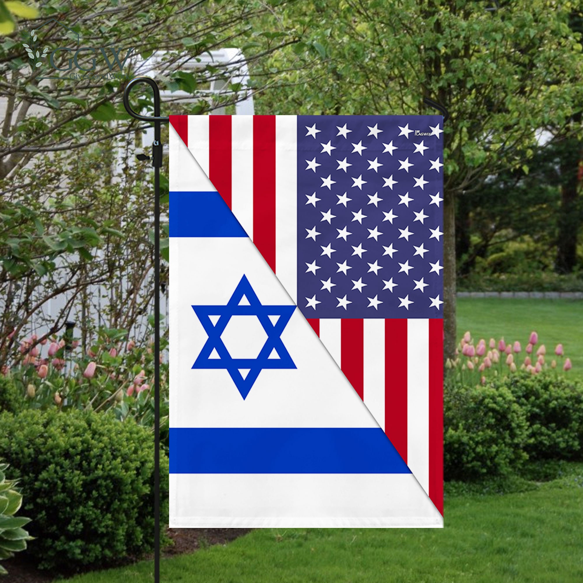 Discover American Israeli Flag, We Stand with Israel, Jewish, Lion Of Judah American Israeli Flag