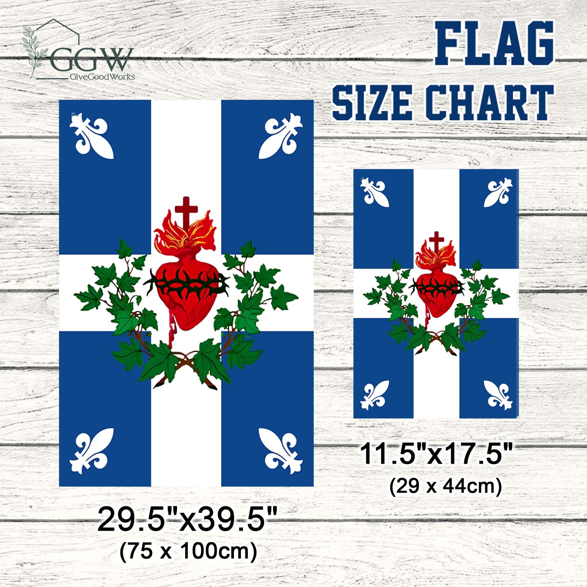 Discover Quebec Sacred Heart Flag, Carillon-Sacr-Coeur Flag, Flag of the Sacred Heart