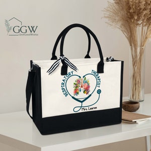 Respiratory Therapist Tote Bag, RT Care Week Gift, Respiratory Therapist Bag, RT Canvas Tote Bag, Custom RT Tote, rt Student Gifts