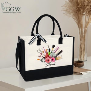 Nail Tech Tote Bag, Nail Tech Gifts, Nail Artist Gifts, Manicurist Gifts, Nail Salon Gift, Gift for Nail Artist, Personalized Salon Tote Bag
