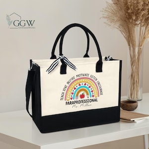 Paraprofessional Gift, Paraprofessional Tote Bag, Para Tote Bag, Staff gift for Paraprofessionals, Teacher Gift, Para Gift, Gift For Teacher