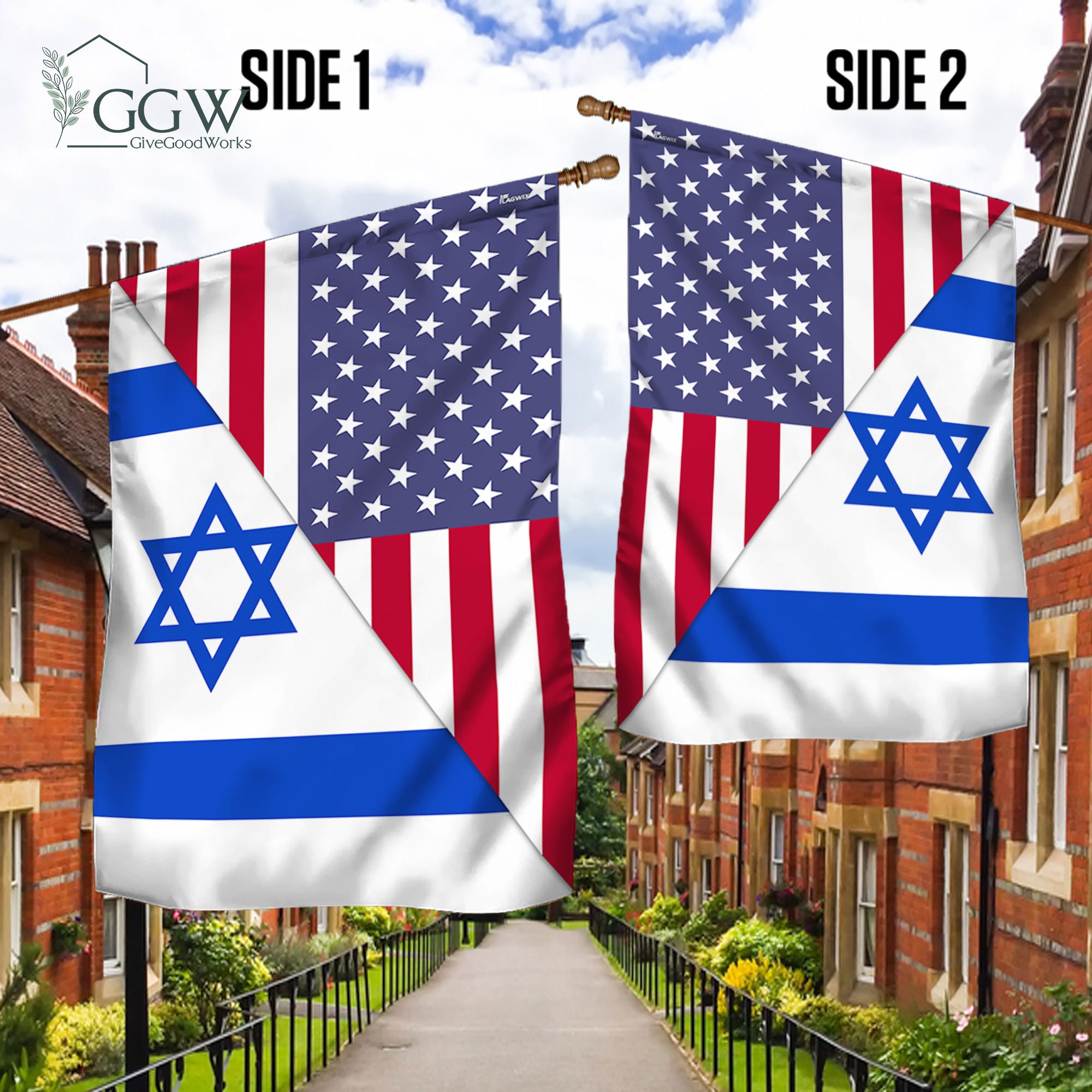 Discover American Israeli Flag, We Stand with Israel, Jewish, Lion Of Judah American Israeli Flag