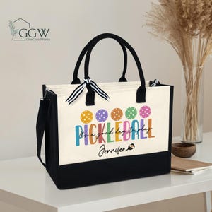 Pickleball Tote Bag, Personalized Pickleball Bag, Pickleball Gifts, Pickleball Gift for Women, Pickleball Player Gift Bag, Pickleball Lover