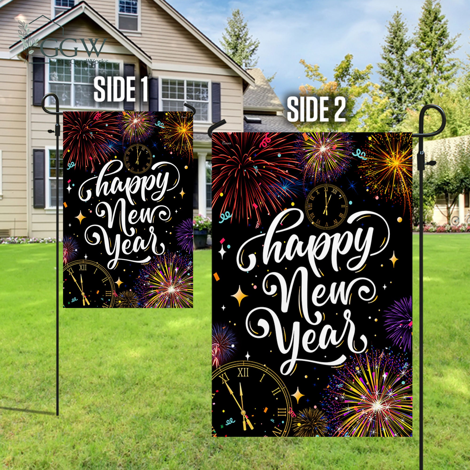 Discover Happy New Year Flag, New Year House Flag, New Year Garden Flag