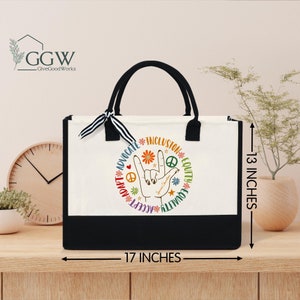 Special Education Teacher Tote Bag, Sped Teacher, Autism Tote Bag, Advocate Inclusion and Equality, Teacher Appreciation, Thank You Teacher
