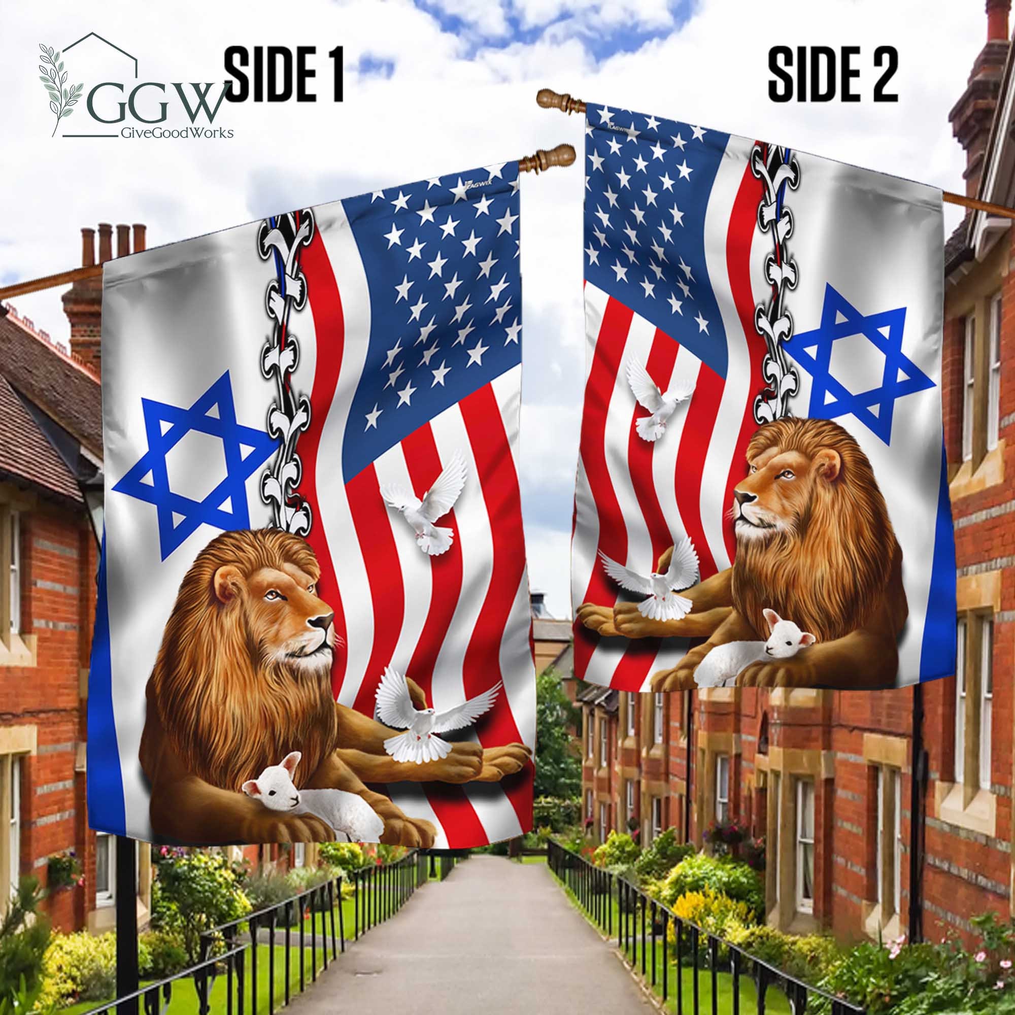 Discover American Israel Israeli Flag, Lion Of Judah American Israeli Flag