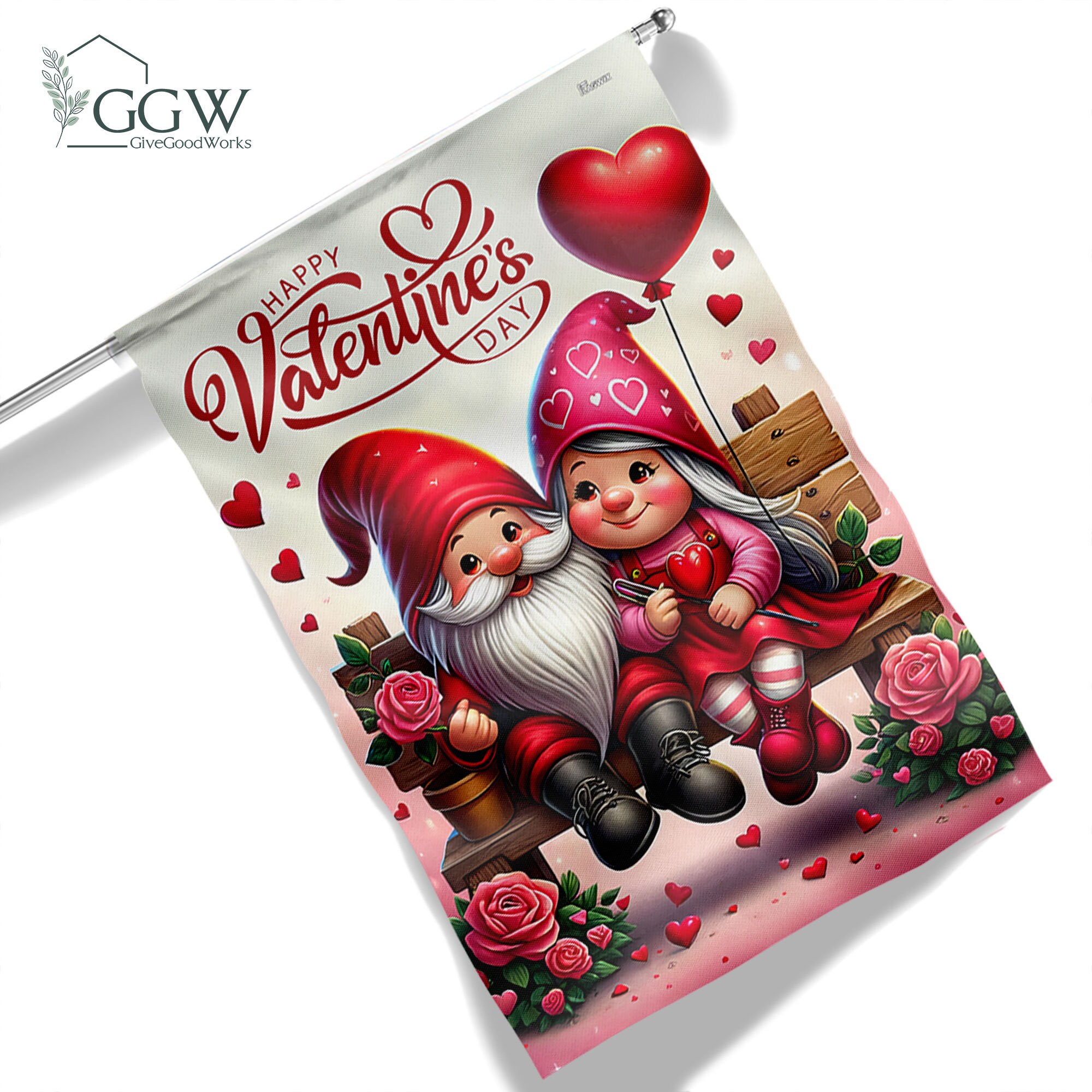 Discover Valentines Gnome Couple Flag, Couple Love Decor, Valentines Day Gift