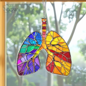 Lung ACRYLIC Suncatcher, Lung Window Hanging, Respiratory Therapist Gift, Pulmonologist Gift, Med Studdent Gift,Nurse Gift,Lung Surgery Gift