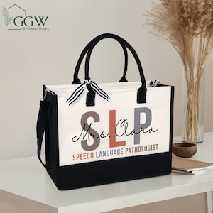 Personalized Speech Therapy Tote Bag, SLP Gift, Speech Language Gift, Pathologist Therapist , Speech Language Pathologist, Speech Therapist