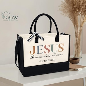 Christian Tote Bag, Jesus Tote, Religious Bags, Religious Gifts For Women,Faith Tote Bag, Bible Verse, Jesus Lover, Church Totes for Women