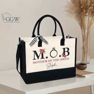Mother of the Bride Tote Bag, Mother of the Bride Gift Bag, Mother of the Bride Bag, MOB Tote Bag, Gift for MOB, Wedding Gifts, Bridal Party
