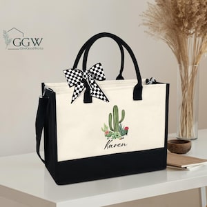Cactus Bachelorette Desert Tote Bag, Bridesmaids Cactus Bag, Bachelorette Tote Bag, Desert Wedding Welcome Tote, Cactus Name Tote Bag Gifts