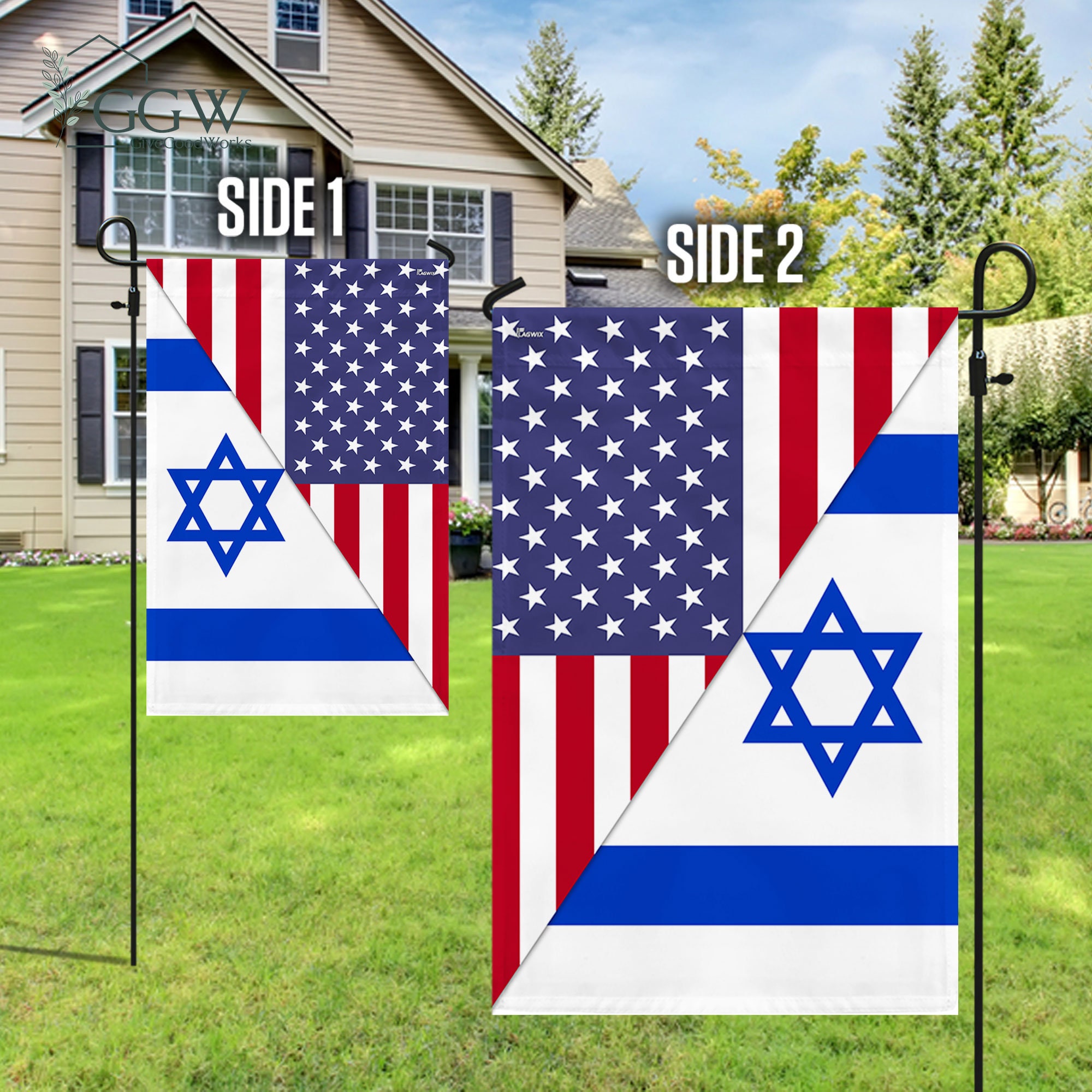 Discover American Israeli Flag, We Stand with Israel, Jewish, Lion Of Judah American Israeli Flag