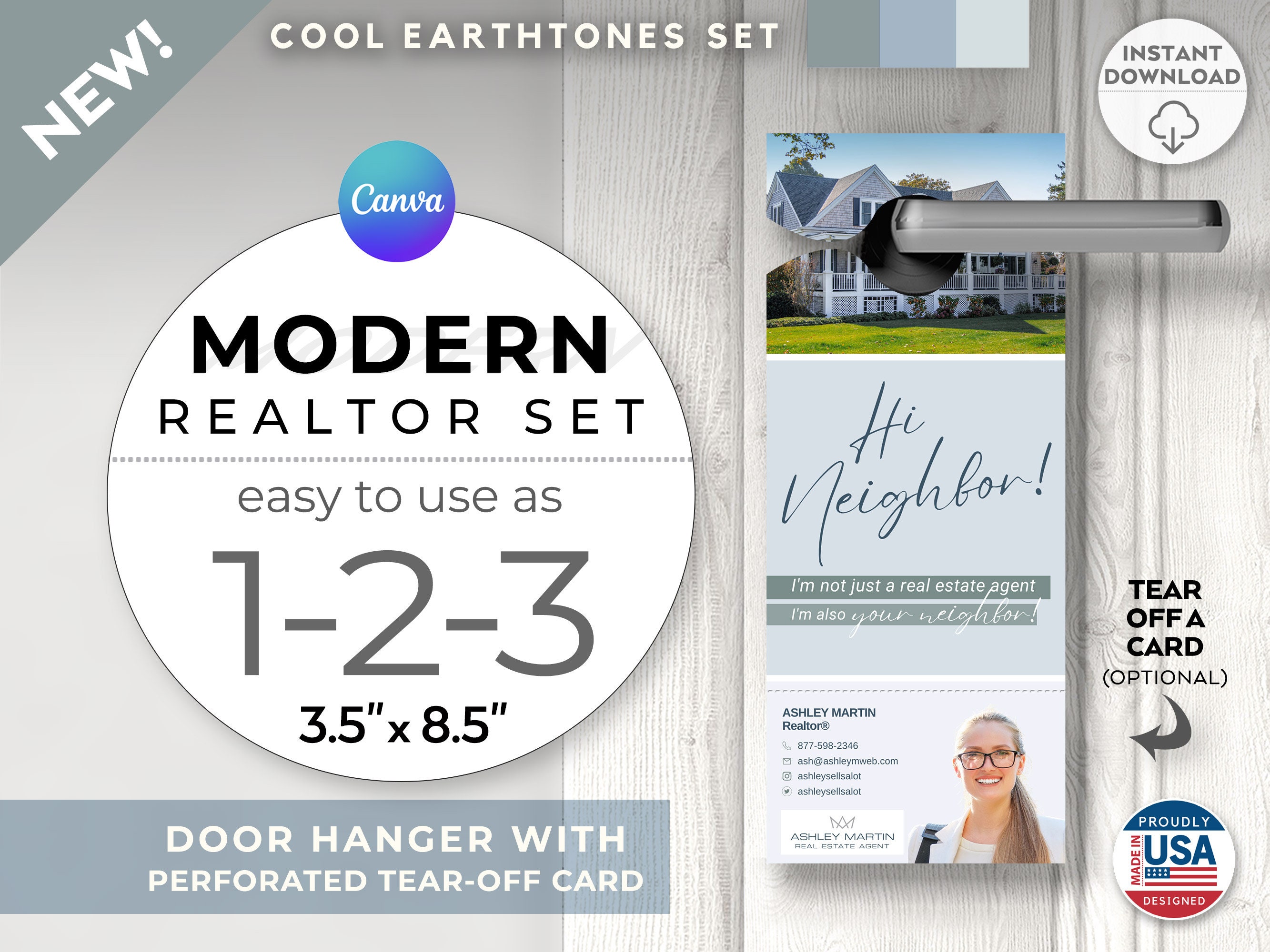 Real Estate Door Hanger Template Realtor Marketing Real - Etsy
