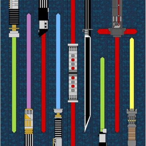 Lightsaber Quilt Pattern