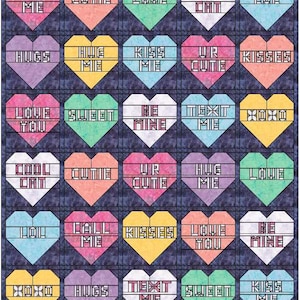 Candy Hearts Quilt Pattern