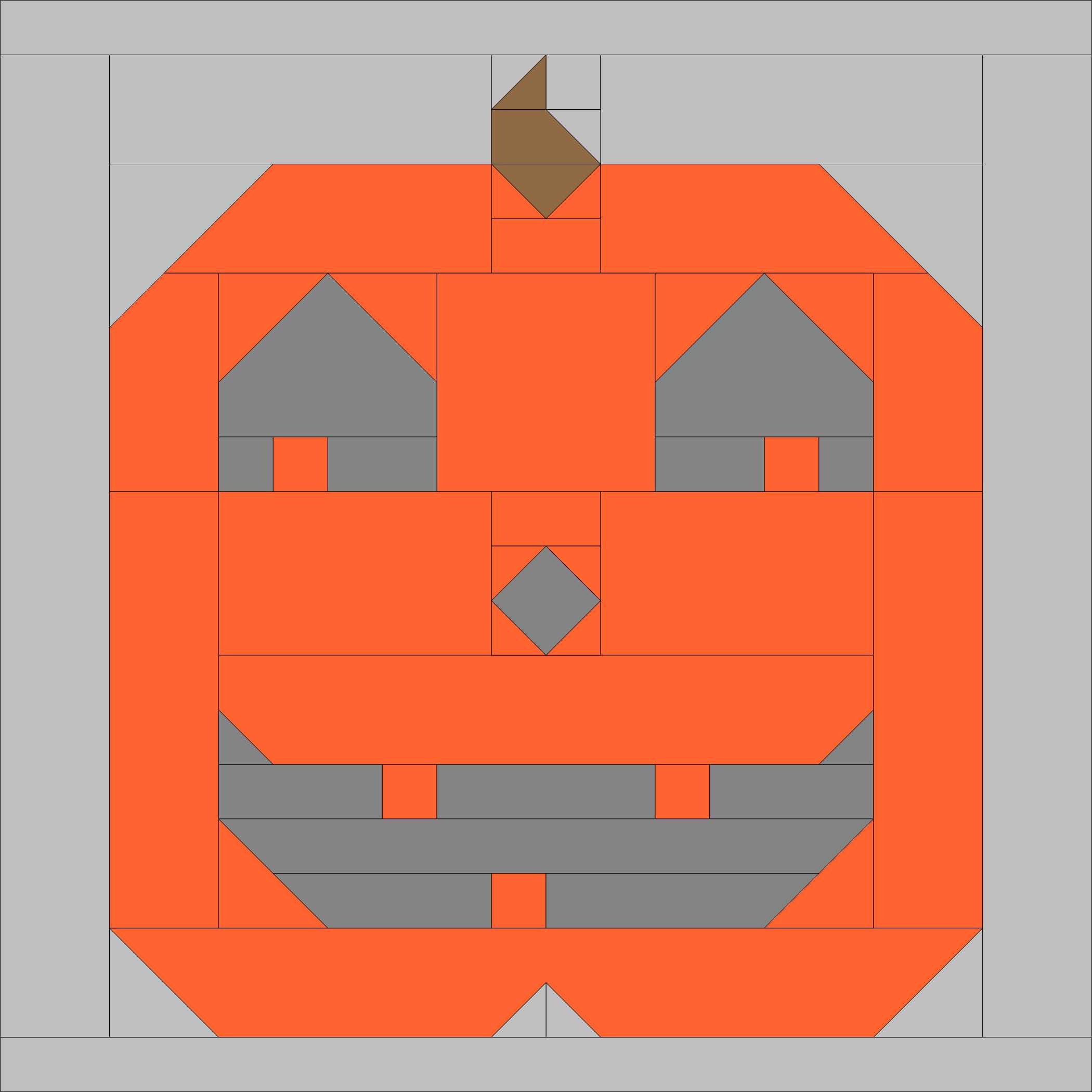 Halloween Pumpkin Quilt Block Pattern - Etsy