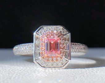 30-Point Emerald-Cut Pink Diamond Reversible Ring