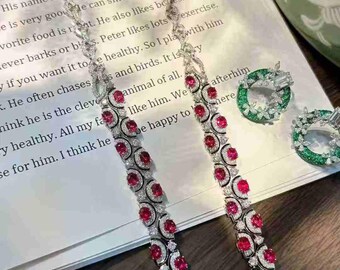 Unheated Pigeon Blood Ruby Necklace – 18k Gold, 5ct Diamond