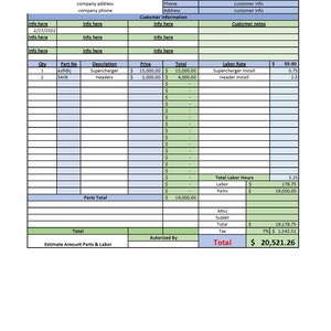 Customizable Invoice