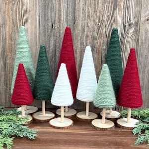 Yarn Wrapped Trees | Christmas Holiday Collection