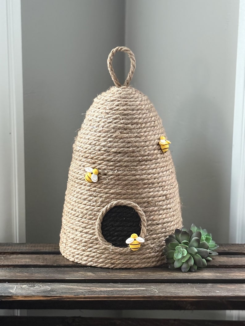 Beehive Rope Xtra Large Beehive | Bee Skep Decor - Etsy