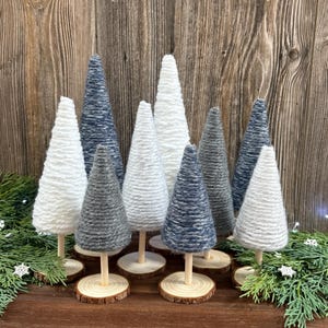 Winter Snowy Yarn Tree - Cozy Holiday Decoration