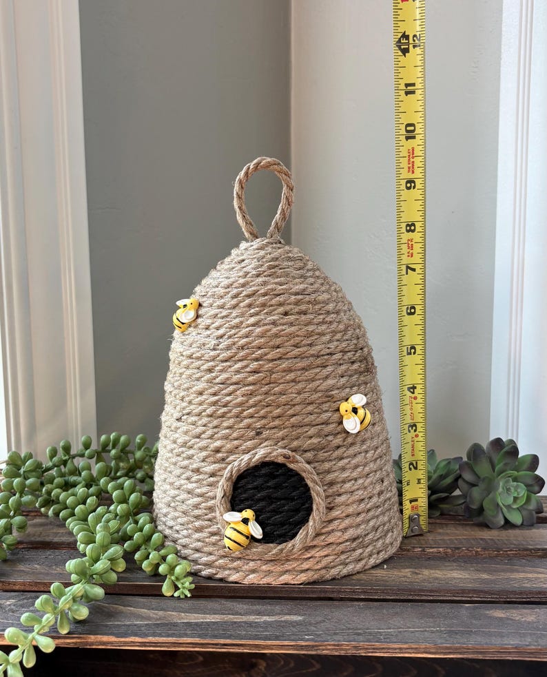 Beehive Rope Large Beehive | Rope Bee Skep Decoration - Etsy