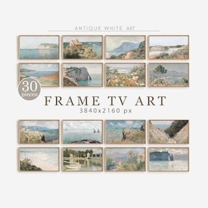 Summer Frame TV Art Set of 30, Frame TV Art Bundle, Coastal Monet Paintings, TV Art Vintage Summer Collection, Cottagecore Landscapes | TS02