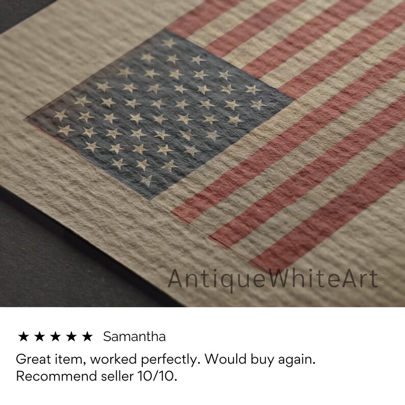 Printable American Flag Wall Art, Vintage 4th of July Print ...