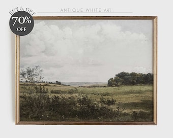 Lámina de paisaje rural, pintura de paisaje vintage, arte digital de paisaje, lámina digital antigua, descarga digital IMPRIMIBLE / A128