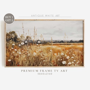 Autumn Wildflowers Vintage Frame TV Art, Fall Art for TV, Autumn Decor, Wildflower Art, Digital Download Frame TV Art | TV72