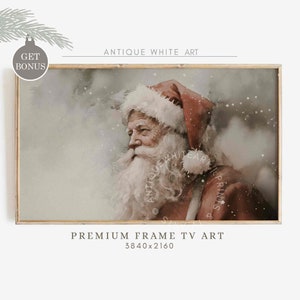 Santa Frame TV Art, Santa Claus Art for TV, Farmhouse Christmas Painting, Christmas Holiday Decor, the frame  TV Art, Digital Download |WA42