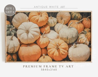 Samsung Frame TV Art, Pompoen Schilderen, Instant Download, Fall Art voor Samsung Frame, Pompoenen Kunst, Samsung Art TV, Digitale Download | TV170