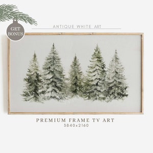 Christmas Frame TV Art, Winter Samsung Frame TV Art, Farmhouse Christmas, Christmas Tree Art for TV, Digital Download, Holiday Decor | TV126