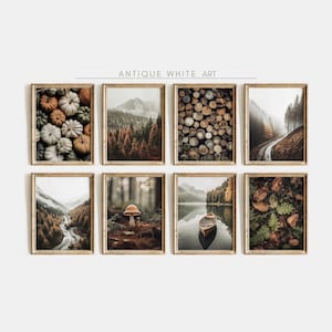 Set di 8 stampe autunnali da parete, set di 8 stampe autunnali da galleria, stampe di fattorie autunnali, decorazioni autunnali, arte scaricabile di paesaggi / S42