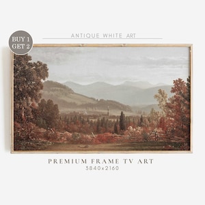 Samsung Fall Frame TV Art, Vintage Autumn Landscape Frame Tv, Country Fall Landscape Frame Tv Art, Fall Painting, Autumn Frame TV Art |TV56