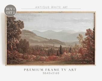 Samsung Fall Frame TV Art, Vintage Autumn Landscape Frame Tv, Country Fall Landscape Frame Tv Art, Fall Painting, Autumn Frame TV Art |TV56
