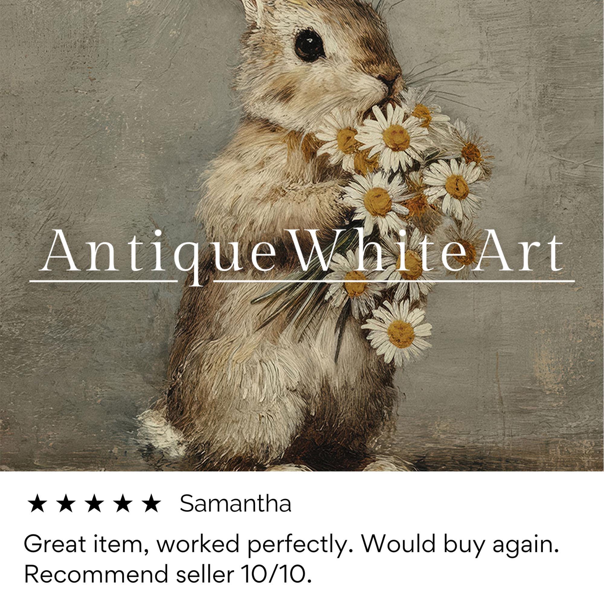 Cottage Core Rabbit Printable Vintage Rabbit, Cottagecore Bunny Painting, Farmhouse Nursery ...