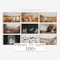 Halloween Frame TV Art Set, Ghost in Wildflower Field, Vintage Fall Landscape Paintings, Halloween Spooky Arts, Samsung Frame TV Set |TS12