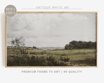Samsung Frame TV Art, Moody Field Landscape, Vintage Country Field Painting, Farmhouse Decor, Digital Download, Frame TV Art |  TV29