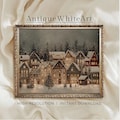 Rustic Christmas Town Painting: Moody Vintage Winter Scene (Digital Download) W292 product logo