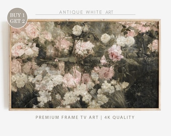 Samsung Frame TV Art, Muted Roses Painting, Vintage Soft Flower TV Art, Digital Download Frame TV Art | TV28