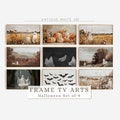 Halloween Frame TV Art Set, Ghost in Wildflower Field, Vintage Fall Landscape Paintings, Halloween Spooky Arts, Samsung Frame TV Set |TS12
