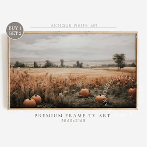 Frame TV Art Fall Field, Pumpkins Painting, Instant Download, Fall Landscape for Samsung Frame TV, Pumpkins Art TV, Digital Download | TV180