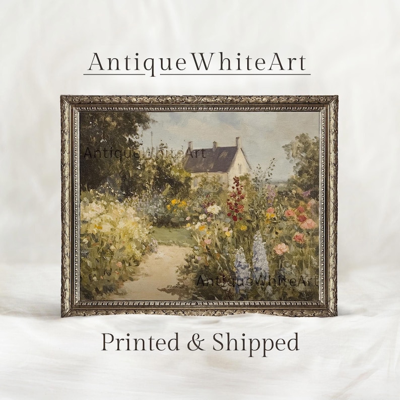 Large Wall Art, Cottage Country Landscape Print, Modern Spring Decor ...