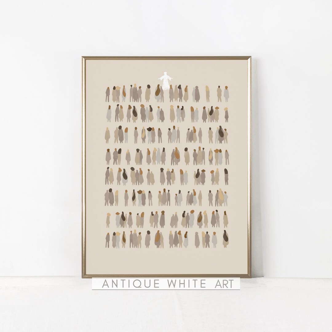 Modern Christian Art Print, Sermon on the Plain, Minimalist Biblical ...