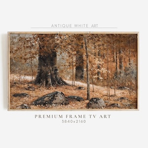 Samsung Fall Frame TV Art, Vintage Autumn Forest Art for Frame Tv, Fall TV Art, Fall Painting, EarthTone Decor, Autumn Frame TV Art | TV62