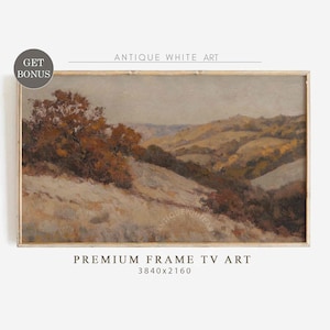 Fall Painting Frame TV Art, Rustic Fall Landscape Painting Samsung TV Art, Vintage Style Screensaver, Farmhouse Oil Painting TV Art | TV459