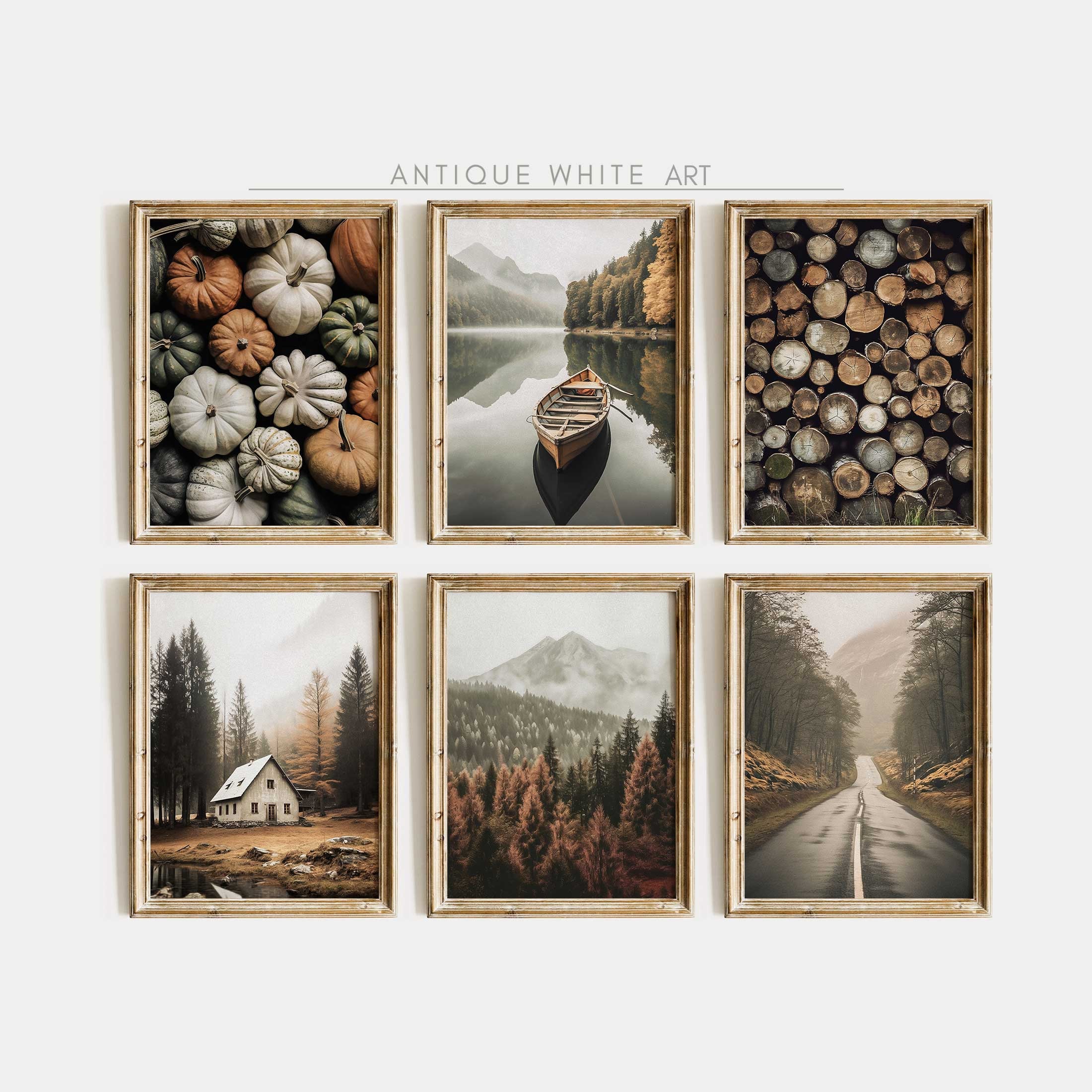 Set of 6 Printable Autumn Gallery Wall Art, Fall Decor Gallery Set of 6 ...